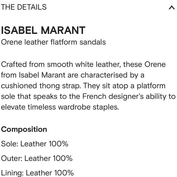 Isabel Marant Orene Leather Flatform Sandals White Size 10 - Picture 14 of 15